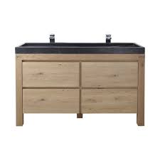 Meuble De Salle De Bains Chene 140 Cm Harmon Meuble Sous Vasque Meuble De Salle De Bain Meuble Sous Vasque Bois
