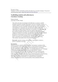 Oct 07, 2015 · students often what to know what to expect in nursing clinicals. Pdf Scaffolding Student Self Reflection In Translator Training