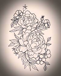 The most common colors for a peony flower tattoo are pink, red, purple, blue, black, black, and white, black and grey. Peony Tattoo Flower Tattoo Mel Pearlman Aces High Flower Tattoo Drawings Flower Tattoos Flower Tattoo