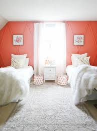 Diy Coral Bedroom Accent Wall Before And After Thistlewood Farm Bedroom Paint Colors Master Bedroom Color Schemes Master Bedroom Paint