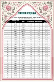 Waktu Imsak Dan Berbuka Puasa 2019 Azura Abdul