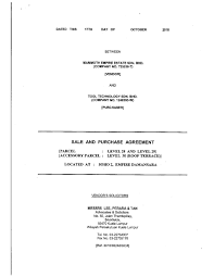 Welcome to empire shopping gallery. Toga Ltd Ex 10 3 Sale And Purchase Agreement Dated October 17 2018 With Mammoth Empire Estate Sdn Bhd July 11 2019