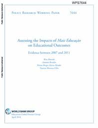 Ver otros perfiles y books de modelos en modelmanagement.com. Assessing The Impacts Of Mais Educacao On Educational Outcomes Evidence Between 2007 And 2011