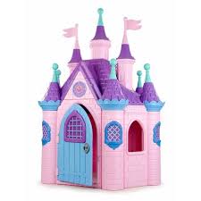 Beautiful wooden castle toy plans. Ecr4kids Jumbo Princess Palace Playhouse Castle With Turrets And Flags Indoor Outdoor Play Target