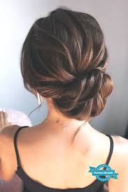 Elegant Low Bun Updo Wedding Hairstyle Weddings Wedding Weddingideas Weddingmakeup Short Hairstyles For Thick Hair Thick Hair Styles Bridesmaid Hair Short