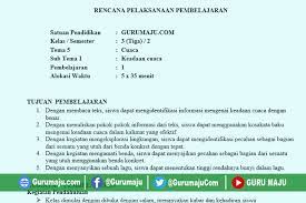 Download rpp kelas 5 semester 1 tema 3 k13 revisi 2018 terintegrasi literasi, ppk, 4c dan hots. Rpp 1 Lembar Kelas 3 Semester 2 Tema 5 Revisi 2020 Guru Maju