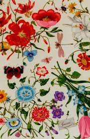 gucci flora pattern prints art printing on fabric