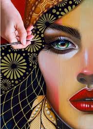 Textured Acrylic Painting Process: Close-Up Insights