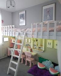 Smart and cute girly bedroom design ideas. 2 Kids 1 Bedroom Img Source Pinterest Homedecor Homeinspo Homeinspiration Decor Decoration Housedecor Ho Kid Room Decor Girl Room Toddler Playroom