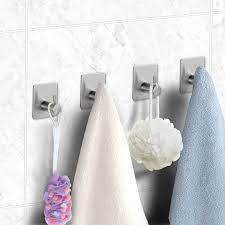 Maybe you would like to learn more about one of these? Rebrilliant Adhesive Wall Hooks Bathroom Towel Hooks Hanger Stainless Steel Waterproof Self Adhesive Hooks For Coat Hat Towel Robe Rack 4 Pack Wayfair