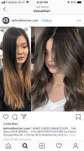 The ash brown color is barely there, but it gives your hair this gentle oomph factor that we love. Asianhair Hair Color Brown Ashbrown Balayage Asian Hair Baylage Hair Balayage Hair