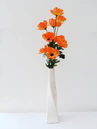 Artificial wild flowers the range. Artificial Wild Poppy Flower Display With 2 Stems 8 Flower Heads Choice Of 10 Colours In An Ivory Ceramic Vase Quality Artificial Flowers Orange Amazon Co Uk Home Kitchen