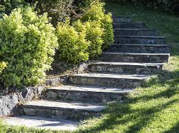Comment Creer Un Escalier Exterieur En Pierre Leroy Merlin Escalier Exterieur Amenagement Jardin En Pente Escalier De Jardin