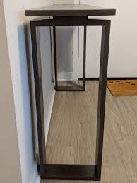 Simple Modern Hallway Table Floating Top Console Table Solid Etsy Modern Hallway Wood Entry Table Hallway Table