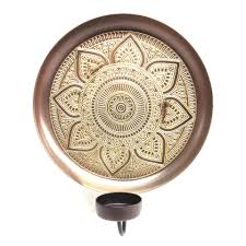 Whoever played more cards in their field chooses first; Wand Teelichthalter Lotus Mandala Indien Haus