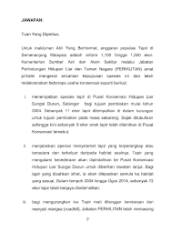 Kementerian sumber asli dan alam sekitar. Soalan 24 Parliamentary Documents