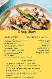 Today S Recipe Is A Low Sodium Chop Suey Which Makes 5 Servings It S A Delicious Dish Composed Of Different Kin Low Salt Recipes Kidney Recipes Low Salt Diet