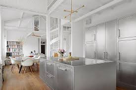 modernized retro kitchens : steel