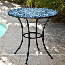 Mosaic Tile Outdoor Patio Table For Two Seats Not Included Bistro Table Outdoor Patio Table Outdoor Patio Table