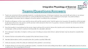 Perhaps it was the unique r. Integrative Physiology Of Exercise Quiz Bowl This Presentation