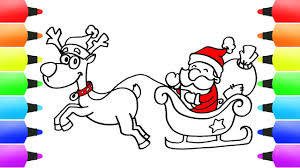 This vector resource about santa sleigh clipart, hand painted santa claus, hand painted reindeer is easy for modification and ideal for printing. Santa S Sleigh Reindeer Fun Christmas Drawings Coloring Book For Children Youtube