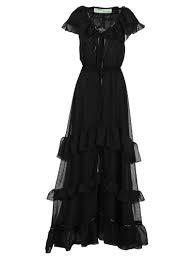 Off White Off White Long Dress Off White Cloth Dresses Chiffon Ruffle Dress Long White Dress