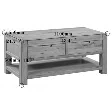 Shop for two shelf side table online at target. Rustic Oak Coffee Table With 2 Drawers From The Loxley Oak Range
