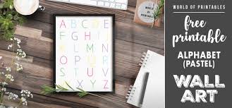 The spruce / lisa fasol the printable alphabet flashcards below are going to help your child learn their letters i. Free Printable Wall Art Alphabet Pastel Art Print World Of Printables