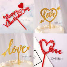 Fondant cupcake toppers buttercream cupcakes cupcake cakes bachelorette party cupcakes bridal shower cupcakes wedding cupcakes anniversary cupcakes happy anniversary cakes frozen castle cake. Decorations Cake Toppers 1pcs Happy Valentine S Day Cake Acrylic Topper Wedding Anniversary Cupcake Decor Home Furniture Diy Quatrok Com Br