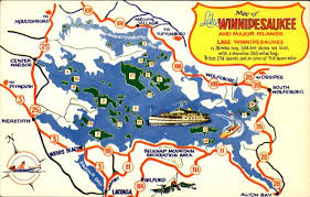 Map Of Lake Winnipesaukee And Major Islands New Hampshire