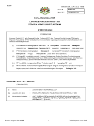 Panduan penilaian prestasi kakitangan awam. Lnptformpnp