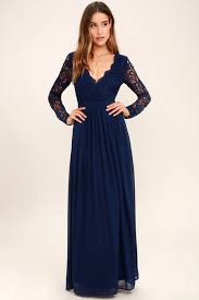 Awaken My Love Navy Blue Long Sleeve Lace Maxi Dress Long Sleeve Lace Maxi Dress Maxi Dress Maxi Dress Blue