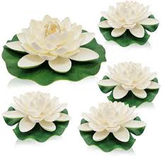 Hibiscus flower pool raft, 5 x 5 feet. Buy Ohihuw Artificial Floating Water Lily Foam Lotus Flower For Pond Patio Garden Pool Decor Large Size 5 Pack Online In New Zealand B08d3tpj89