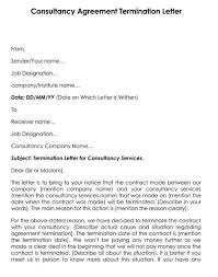 Find cancellation email letter sample template. Free Termination Of Consulting Agreement Letter Templates Word Pdf