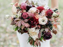 {faceted focal bead with stars, flower beads, and pearly beads~}. Jewel Tone Bouquets For Fall And Winter Weddings