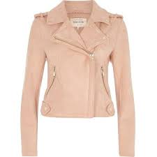 River Island Light Pink Faux Suede Biker Jacket 116 Liked On Polyvore Featuring Outerwear Jackets Coats J Pink Suede Jacket Clothes Winter Coats Women