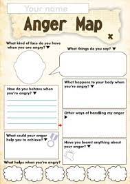free anger and feelings worksheets for kids therapy management map 