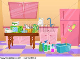 So they arent all cartoons, but they are all pretty wrong and fairly funny. Mess Kitchen Cartoon Vector Photo Free Trial Bigstock