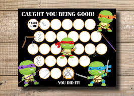 Kids Reward Chart Ninja Turtle Reward Chart By