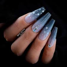 These coffin nails designs are ballerina shaped and look simply stunning on women. The Best Gray Nail Art Design Ideas Stylish Belles