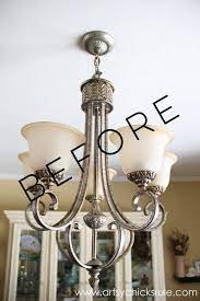 I don't know about you, but i grow tired of my decor from time to time. How To Paint Light Fixtures Update Without Taking Them Down Artsy Chicks Rule