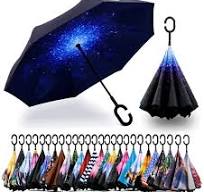 Spar. Saa Double Layer Inverted Umbrella with C Shaped Handle, Anti UV  Waterproof Windproof Straight Umbrella for Car Rain Outdoor Use