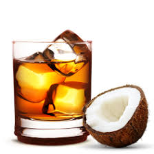 whiskey and coconut water! | Coconut shavings, Light rum, Wine and dine