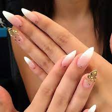 Ombre French Airbrush Nails Hair And Nails Almond Nails