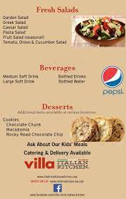 Fresh ingredients with food made to order. Villa Fresh Italian Kitchen Menu