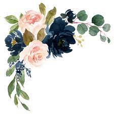 Navy Blue And Blush Pink Floral Country Wedding Square Sticker Zazzle Com Floral Watercolor Watercolor Flowers Flower Painting