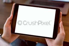 ✓ free for commercial use ✓ high quality images. Woman Holding Digital Tablet Mockup Of Blank Screen And Computer Stock Photo Crushpixel
