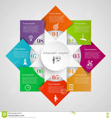 Infographic Circle Flowchart Template Stock Vector