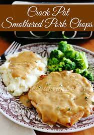 Crock Pot Pork Chops And Gravy Video Recipe Recipes Slow Cooker Pork Smothered Pork Chops Recipe