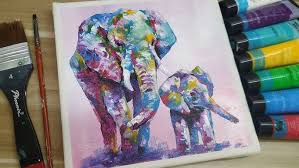 723x1024 opportunities easy animal drawings drawing for kids 10. Acrylic Painting Colorful Elephant Youtube